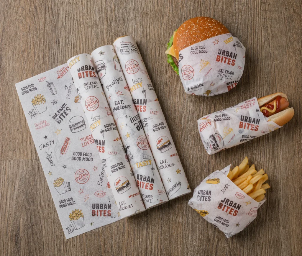 Papel antigrasa impreso