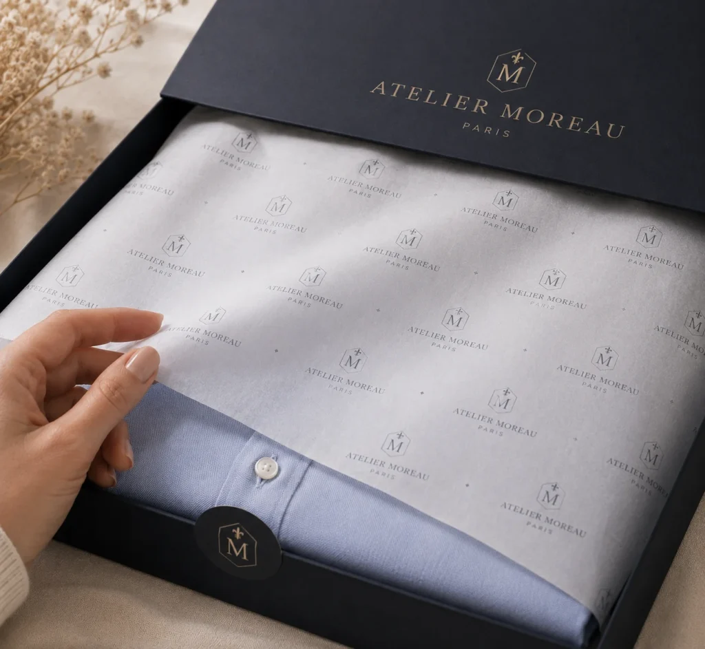 Papel de seda para envolver ropa